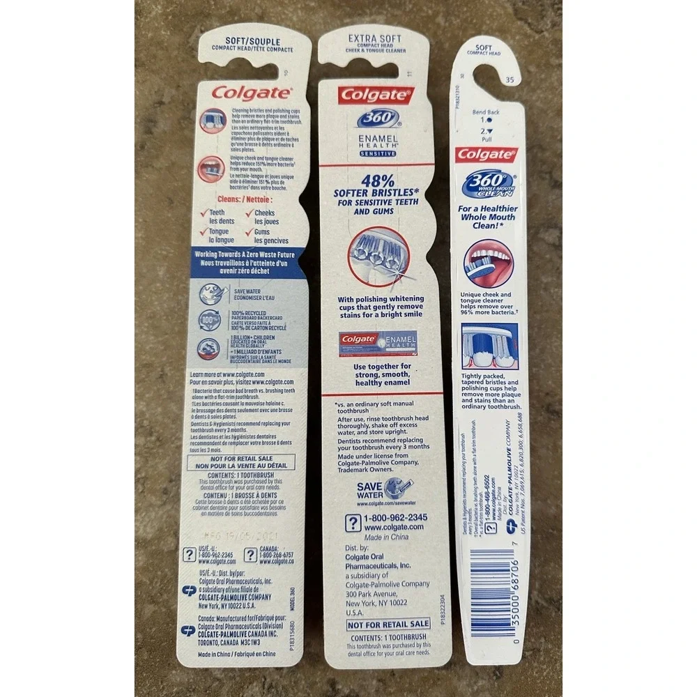 Colgate 360 Whole Mouth Clean Toothbrush, Soft Compact (Pack of 3)